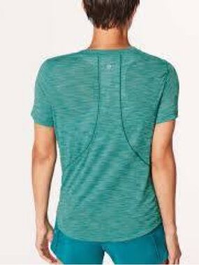 Lululemon Heathered Teal Short Sleeve Athletic Tee - Size 10